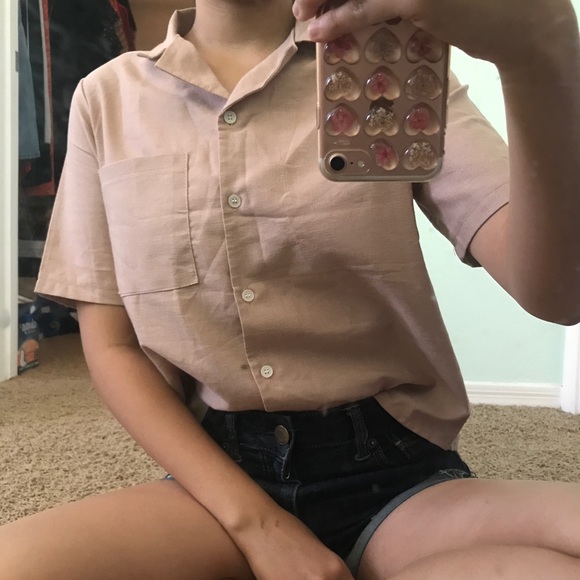 Tops - Brand new linen tan/mauve top! Casual & dressy💓